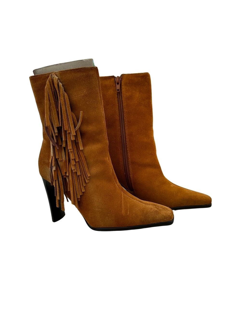 Vintage Predictions Suede Leather Fringe Boots Size 5